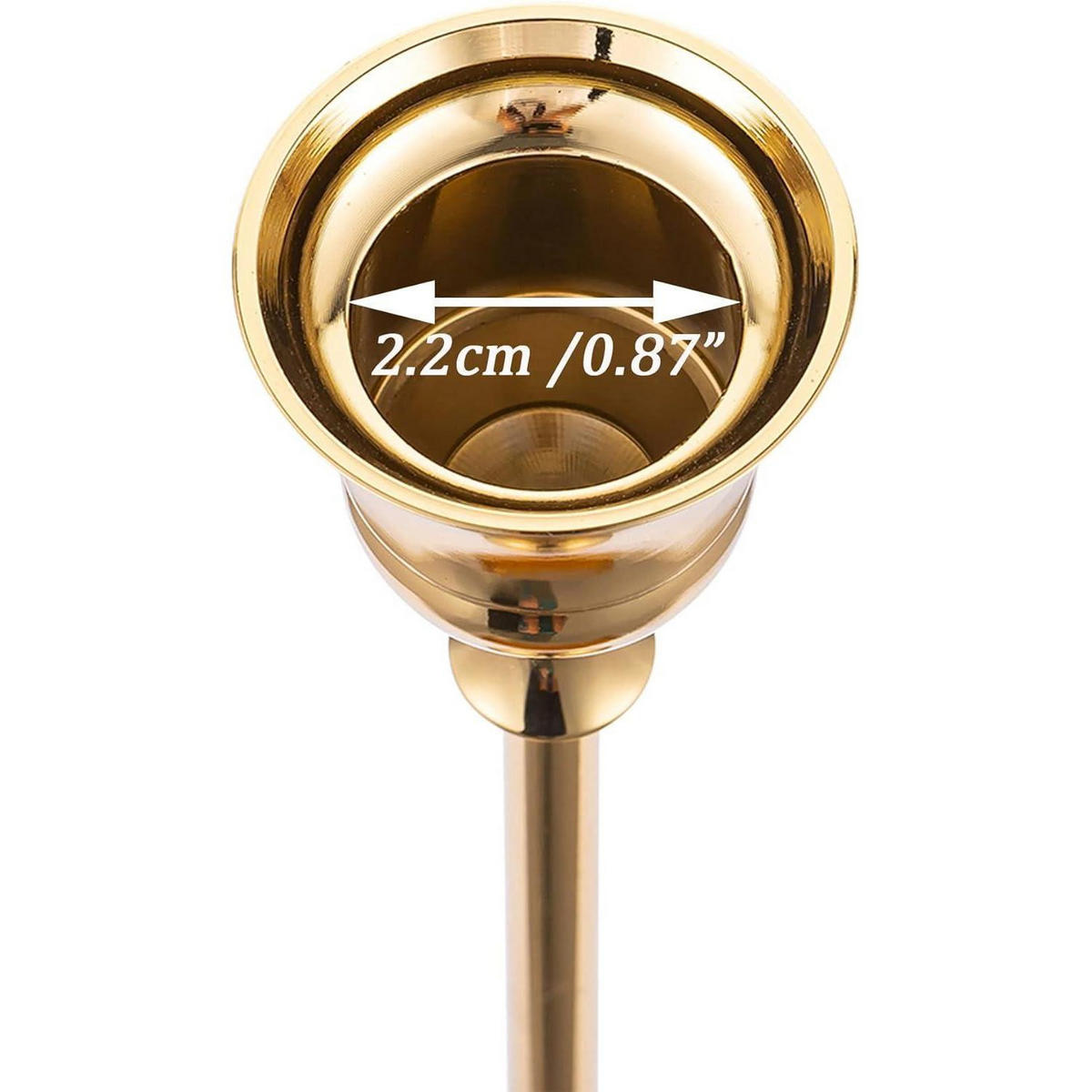 KERZENSTÄNDER 3er Set Metall Gold 15/19/24cm - Goldfarben, Metall (2.7/18.5/23.5cm)