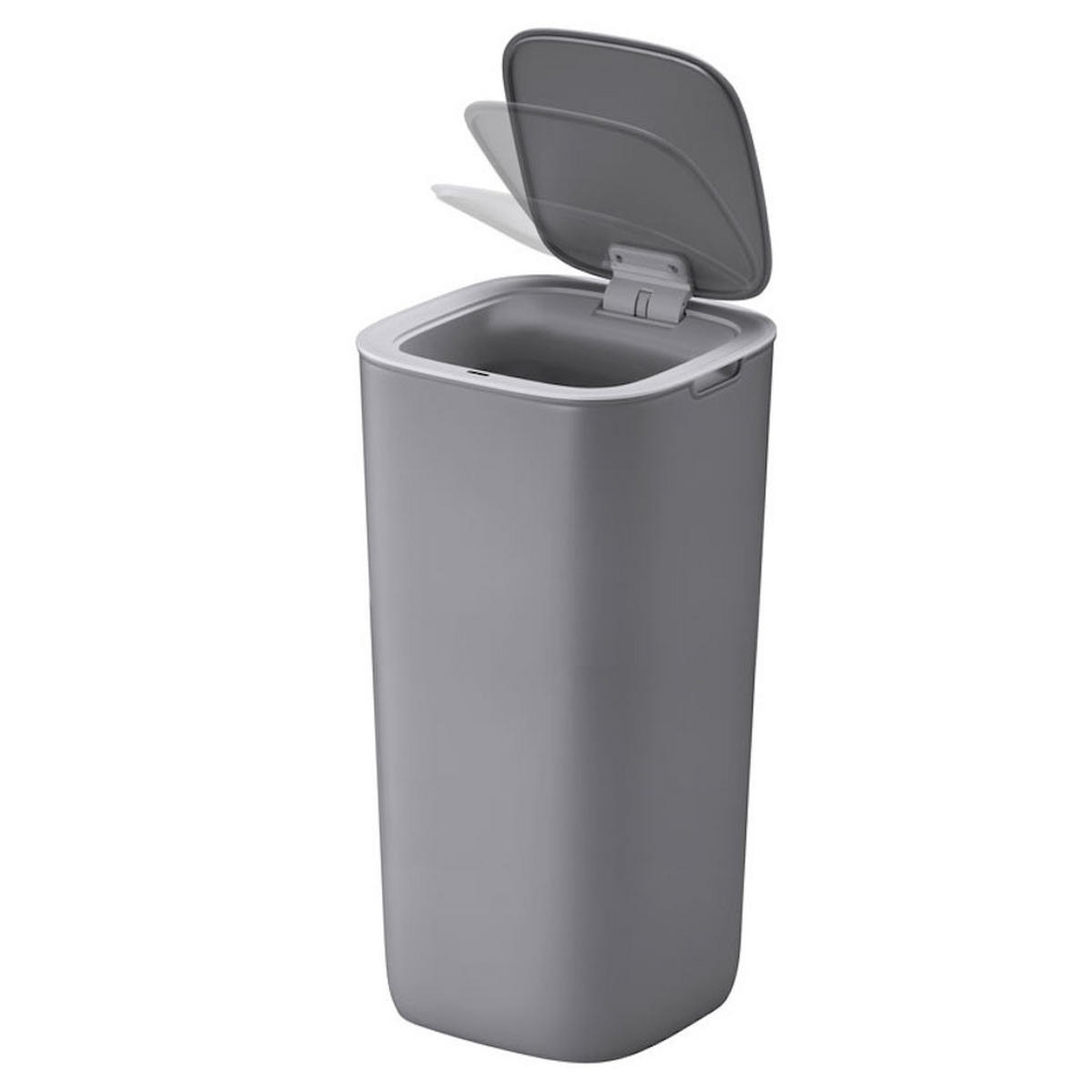MÜLLEIMER Moderner Quadratischer Mit Smart Sensor 30 Liter 59 x 27 x 27 cm Grau - Grau, Metall (27.1/59.1/27.1cm) - PROREGAL