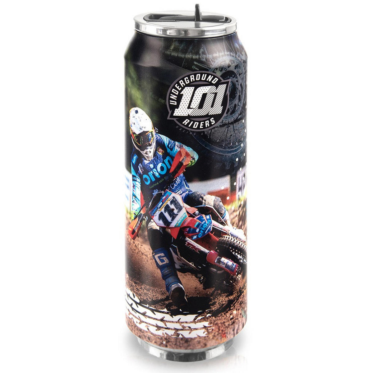THERMOBECHER Dose Motocross 700 ml Mehrfarbig - Multicolor, Metall (0.7L) - Orion 