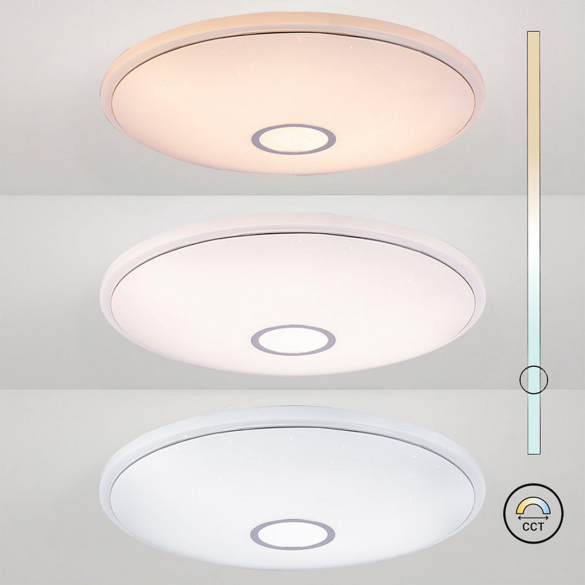 LED DECKENLEUCHTE Metall Weiß CONNOR - Weiß, Metall (68/68/10cm)