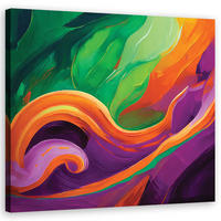 WANDBILD bunte abstraktion - Multicolor, Textil (30/30cm) - Feeby