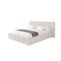 POLSTERBETT mit Bettkasten und Lattenrost, Bett mit Matratze H3/H4 - NILO 140x200 Creme - Cappuccino, Holzwerkstoff/Textil (140/200cm) - ALTDECOR