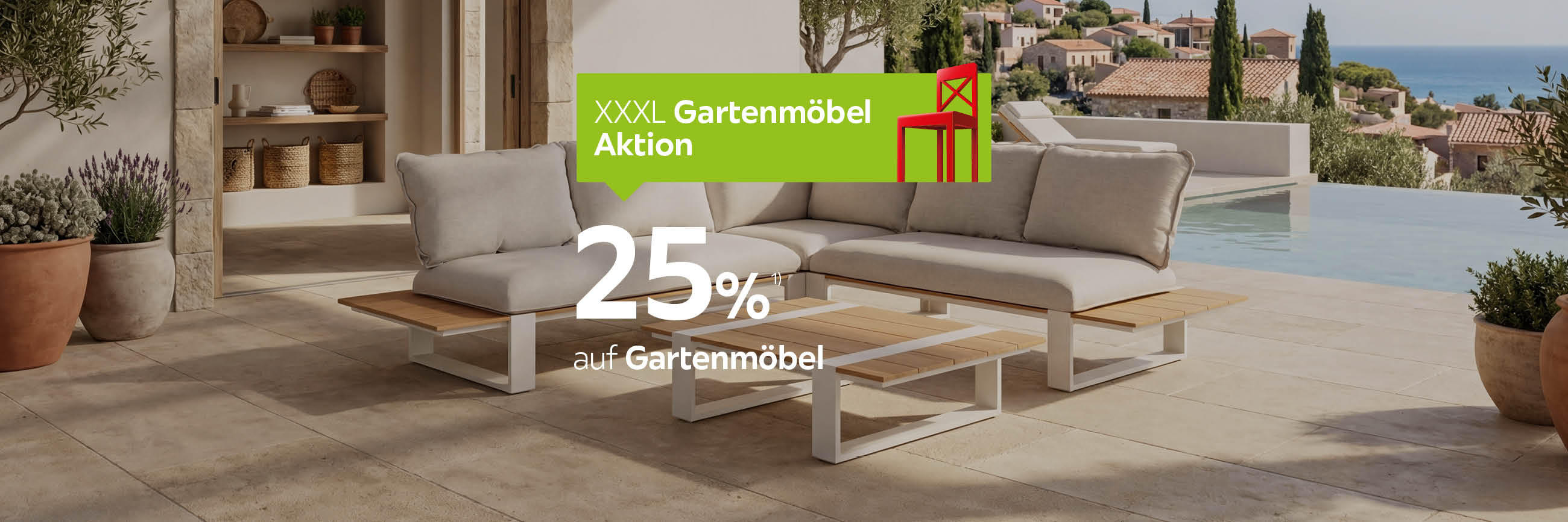 25% auf Gartenmöbel