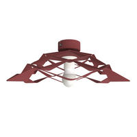 DECKENLEUCHTE - Rot, Metall (40/40/13cm) - Lumicom