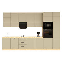 KÜCHENZEILE 400 cm - Langen KL21-M400 - in Beige/ Matt - Beige, Holz (400/212/58cm)