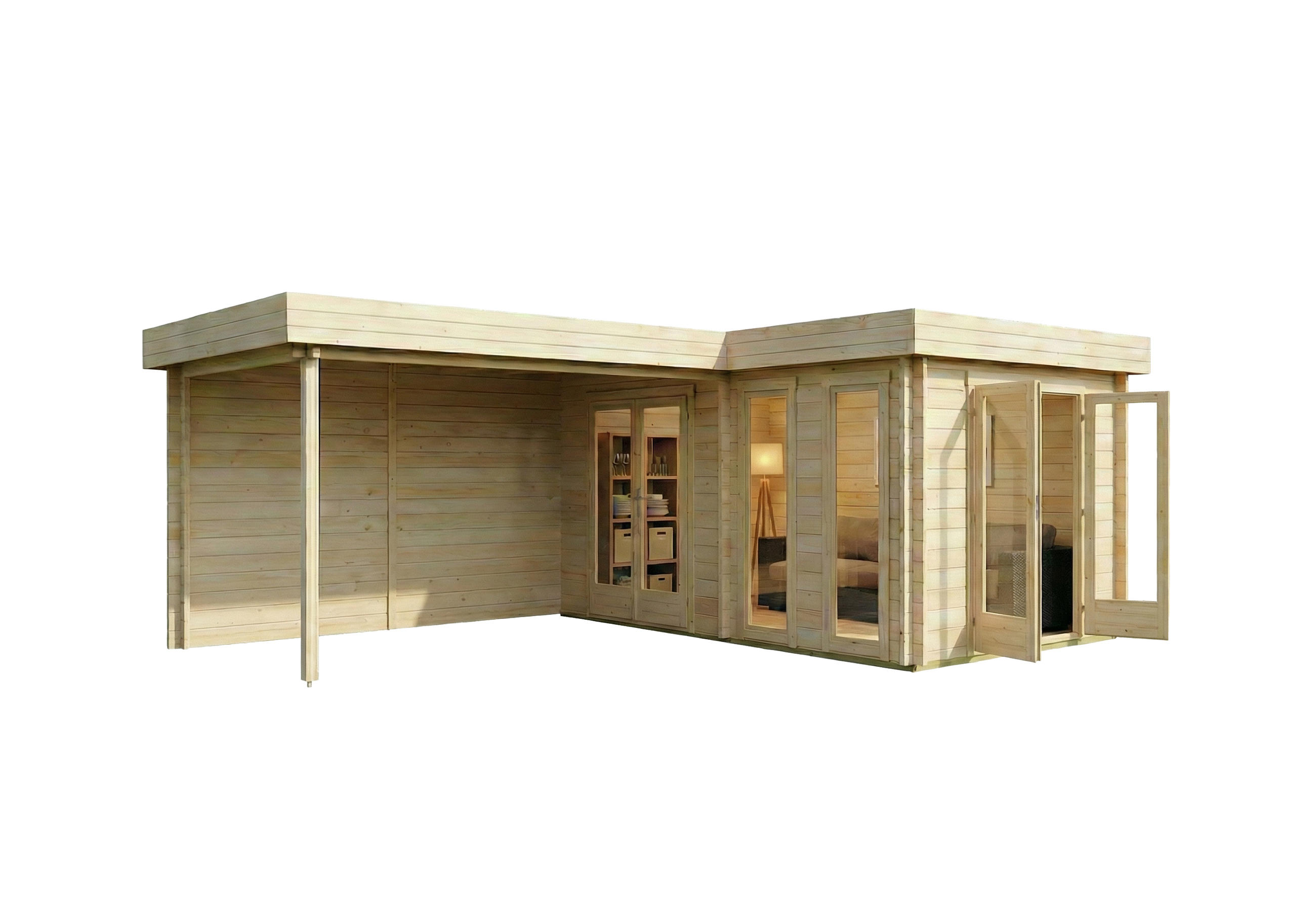 Alpholz Gartenhaus Natur 720x236x520 cm