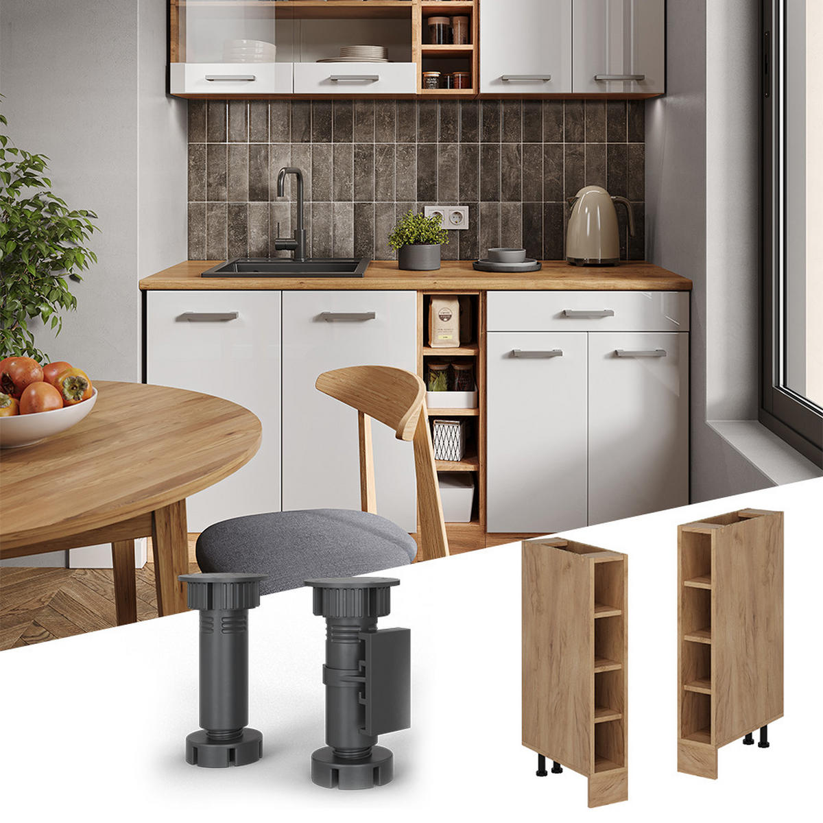 Honigeiche, Holzwerkstoff (15/81.6/44cm) - Vicco