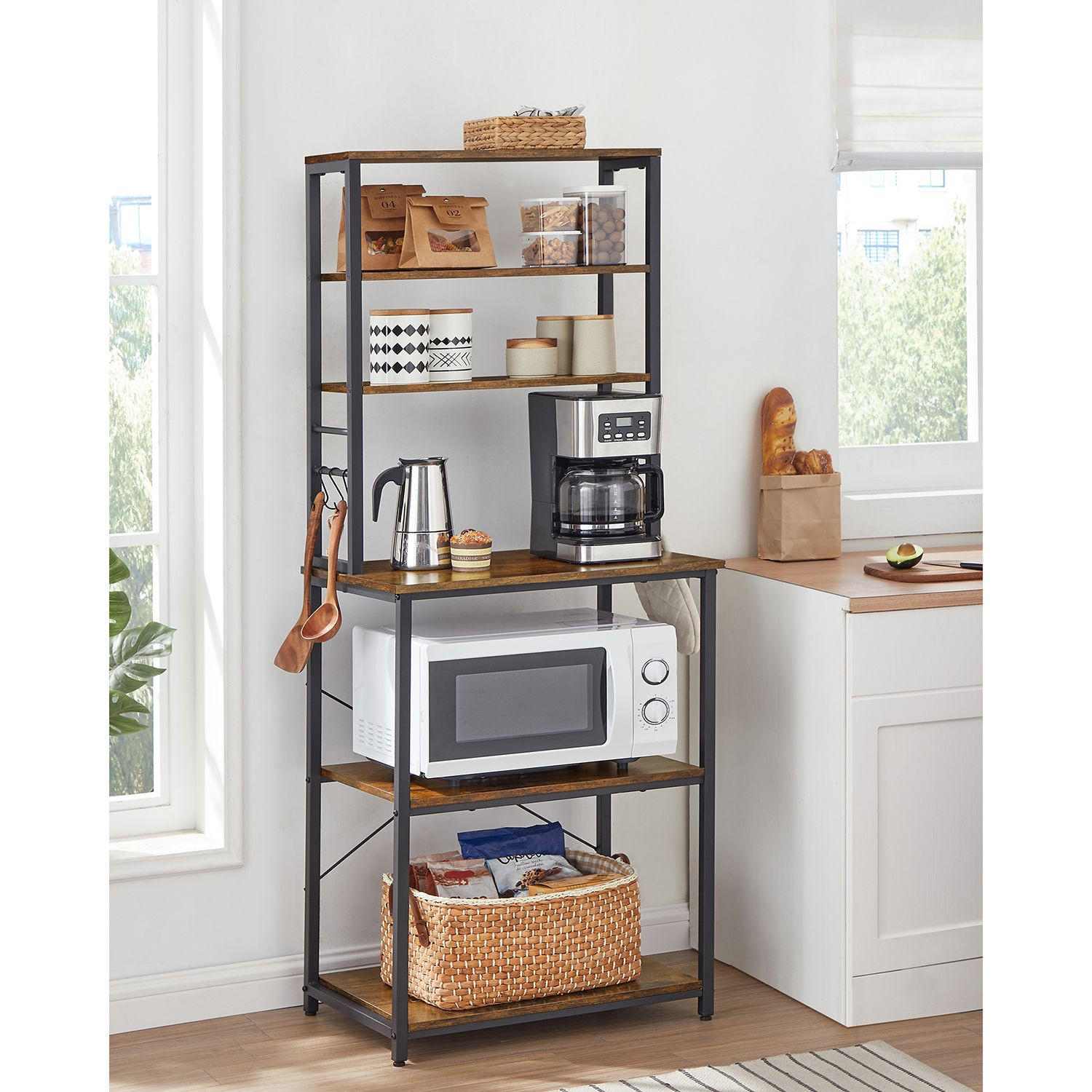 KÜCHENREGAL STOCKHOLM - Braun, Metall (60/167/40cm) - Hansiro