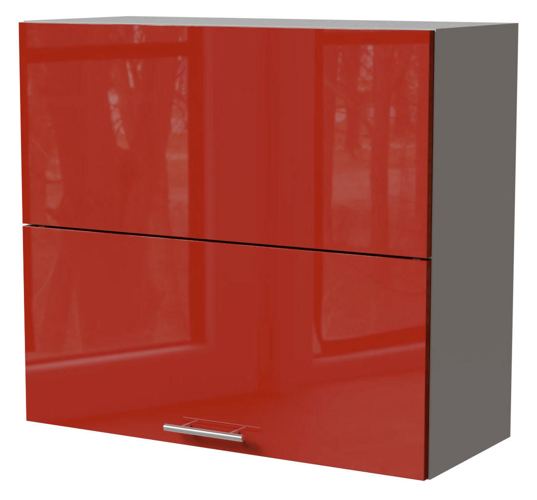 Feldmann-Wohnen Klapphängeschrank Rot, Grau 80x72x32.5 cm