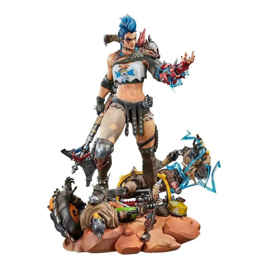 SAMMLERSTATUE Junker Queen 41 cm Premium Figur Gaming Deko - Blau/Schwarz, Kunststoff (26/41.3/25cm) - JUNG