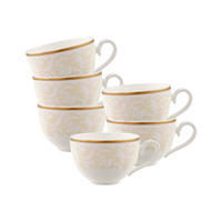 KAFFEE-/TEEOBERTASSEN Ivoire weiß-gold 120 ml 6er Set - Goldfarben/Weiß, Keramik (0.12L) - Villeroy & Boch