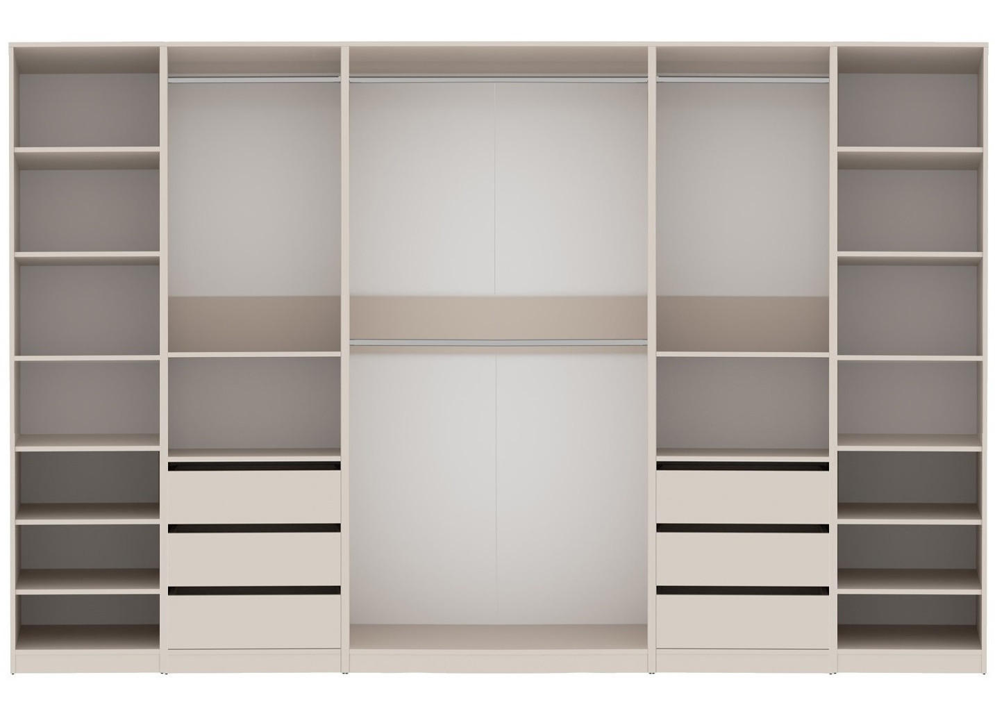 GARDEROBENSCHRANK OFFEN TRES U/C CASHMERE 320/206/51 cm - Kaschmir, Holzwerkstoff (320/206/51cm) - Marmex Möbel