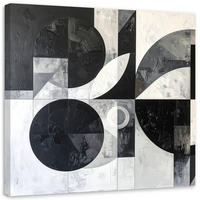 LEINWANDBILD 3D und geometrisch 40x40cm - Schwarz, Textil (40/40cm) - Feeby