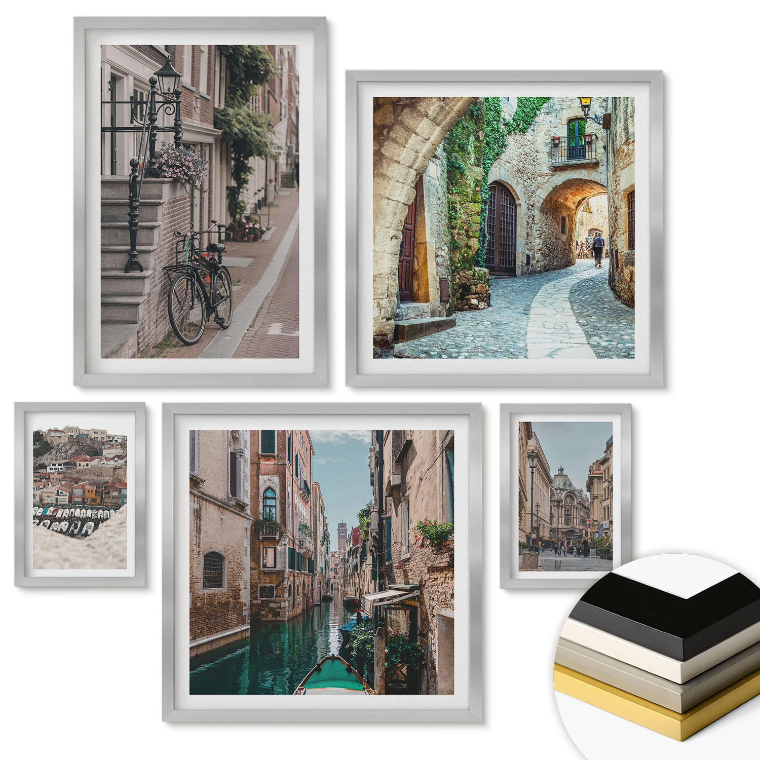 ArtPrintCave Wandbilder Silber 40x60 cm