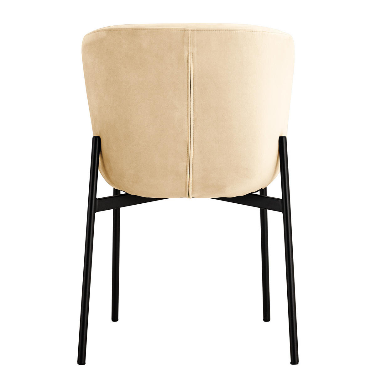 POLSTERSTUHL - 2er-Set - Beige/Schwarz, Textil (52/79/49cm) - home24