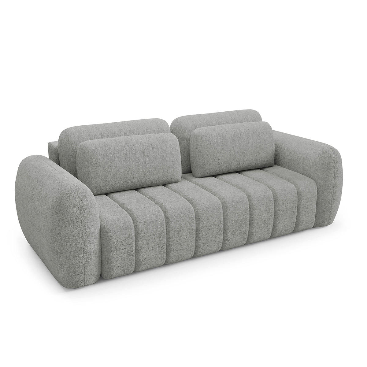 SOFA Cesar 3 Sitzplätze Hellgrau - Grau, Holz (266/95/110cm) - Petits-meubles