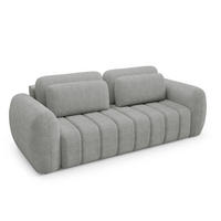 SOFA Cesar 3 Sitzplätze Hellgrau - Grau, Holz (266/95/110cm) - Petits-meubles