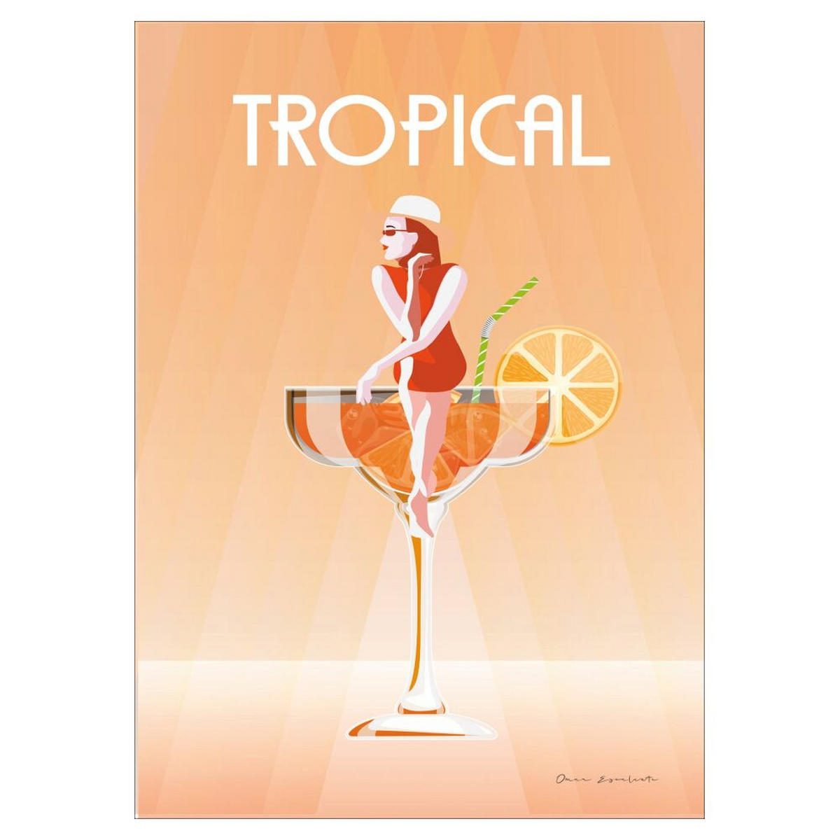 POSTER Wild Apple - Tropical Drink - Orange, Papier (70/100/0.1cm) - Poster&Frame