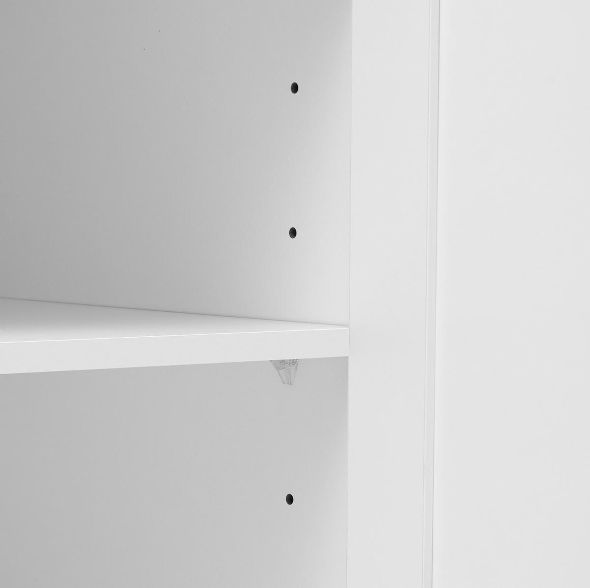 SIDEBOARD aus MDF und Spanplatte 120x37x80 cm Weiß/Holzfarbe mit 2 Schubladen und 4 Türen - Weiß, Holzwerkstoff (120/80/37cm) - IVMEU