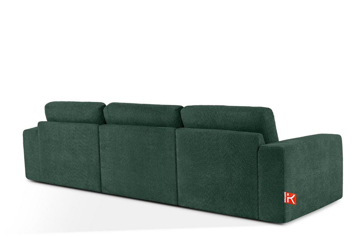 3-SITZER SOFA ZUCCO, Grün - Grün, Holz/Holzwerkstoff (292/85/100cm) - KONSIMO®