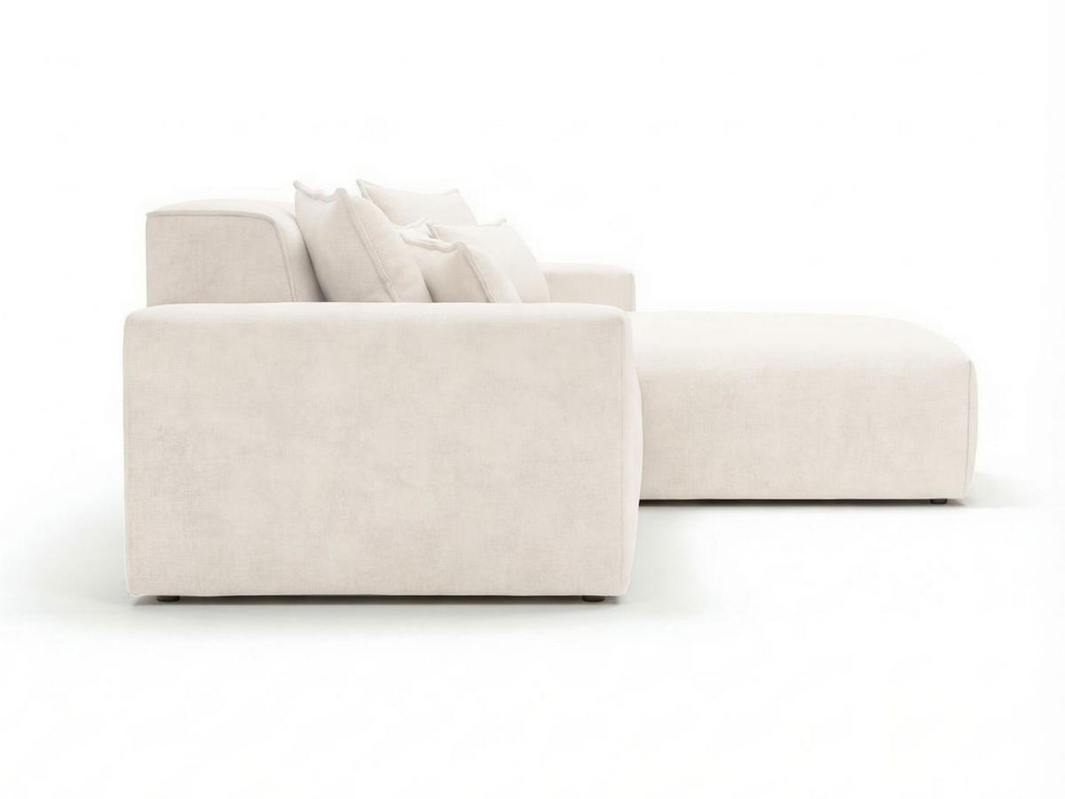 ECKSOFA Leni Creme Rechts - Creme, Holz/Textil (180/265cm) - Graingold