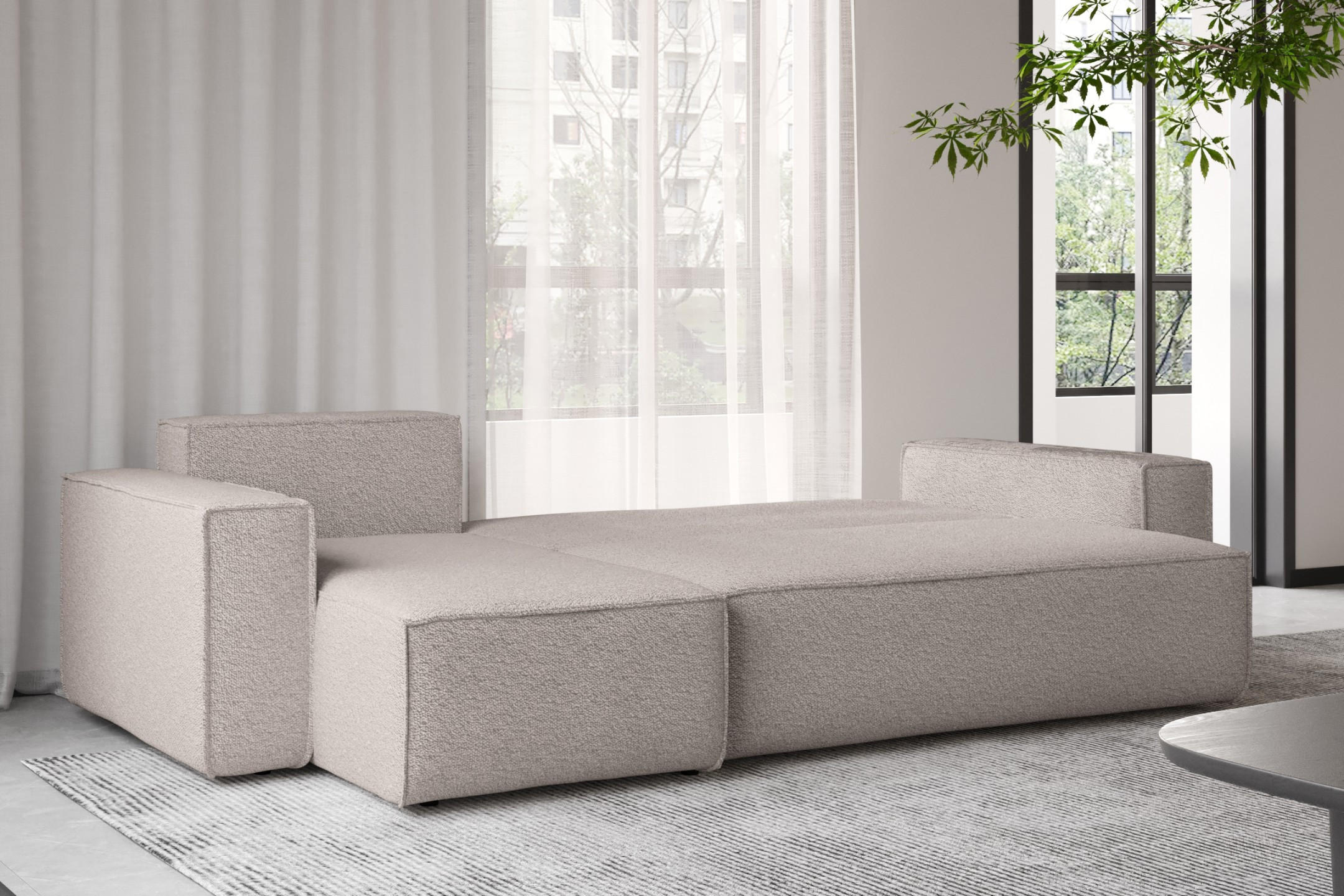 Thumbnail - Kaiser Möbel Ecksofa, Cappuccino, Textil, L-Form, 244x142 cm, Wohnzimmer, Sofas & Couches, Wohnlandschaften, Ecksofas