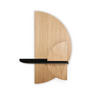 REGAL Alba Halbkreis - Eichefarben/Schwarz, Holz (60/72/17cm) - Woodendot