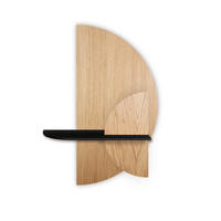 REGAL Alba Halbkreis - Eichefarben/Schwarz, Holz (60/72/17cm) - Woodendot