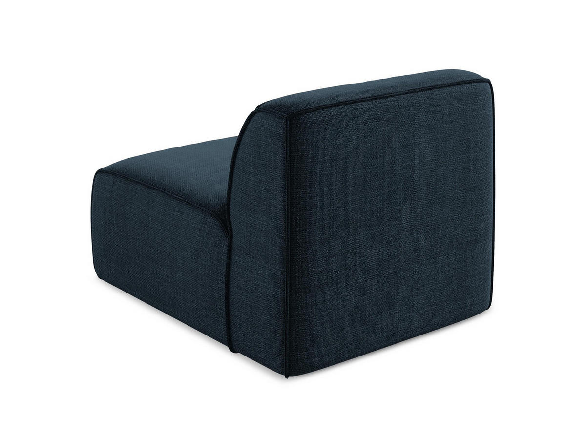 SOFAELEMENT Strukturstoff Blau - Blau/Schwarz, Holzwerkstoff/Kunststoff (80/70/102cm) - Makamii