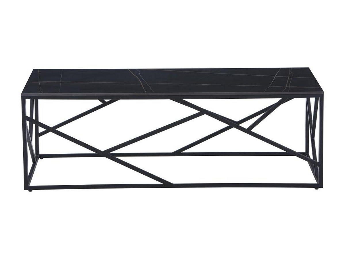 COUCHTISCH - Keramik & Metall - Marmor-Optik Schwarz - MELRONE - Schwarz, Keramik (120/60/40.5cm) - Pascal Morabito