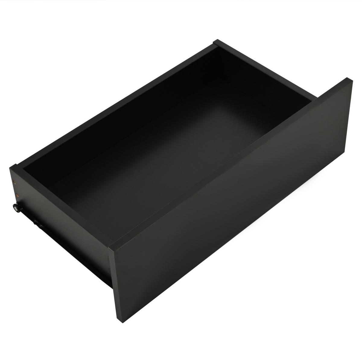 COUCHTISCH 100/50/31 cm schwarz mit 1 Schublade und LED-Beleuchtung - Schwarz, Holzwerkstoff (100/50/31cm) - OKWISH