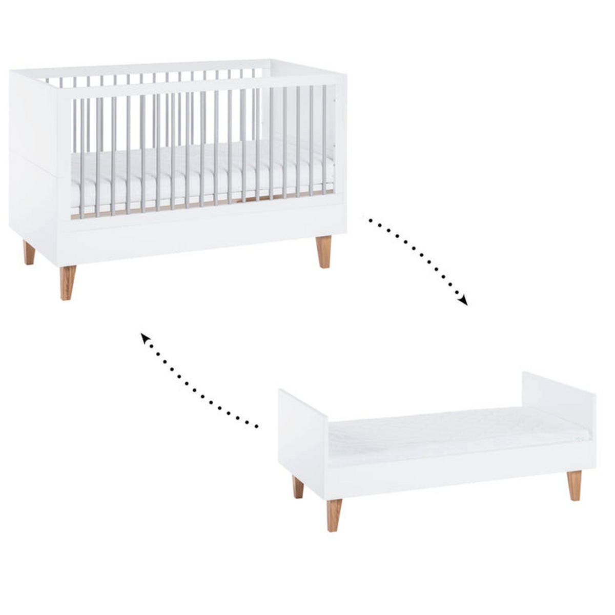 SOBA ZA BEBE 2-dijelni drvo - smeđa, drvni materijal (144.5/97/75cm) - Petits-meubles