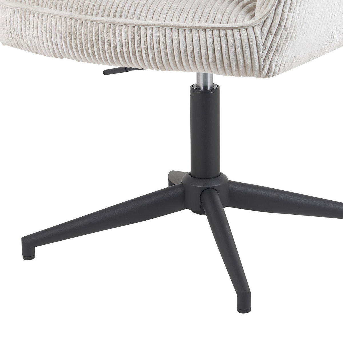 BÜROSTUHL Mika-Bryn - Hellgrau/Schwarz, Textil/Metall (60/84/65cm) - DUBI Möbel