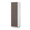 KÜHLUMBAUSCHRANK R-Line Grau 60 cm - Weiß/Braun, Holzwerkstoff (60/206.8/57.2cm) - Vicco