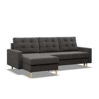 ECKSOFA MIT SCHLAFFUNKTION BLANK, Grau - Grau, Textil (223/140cm) - Mebligo