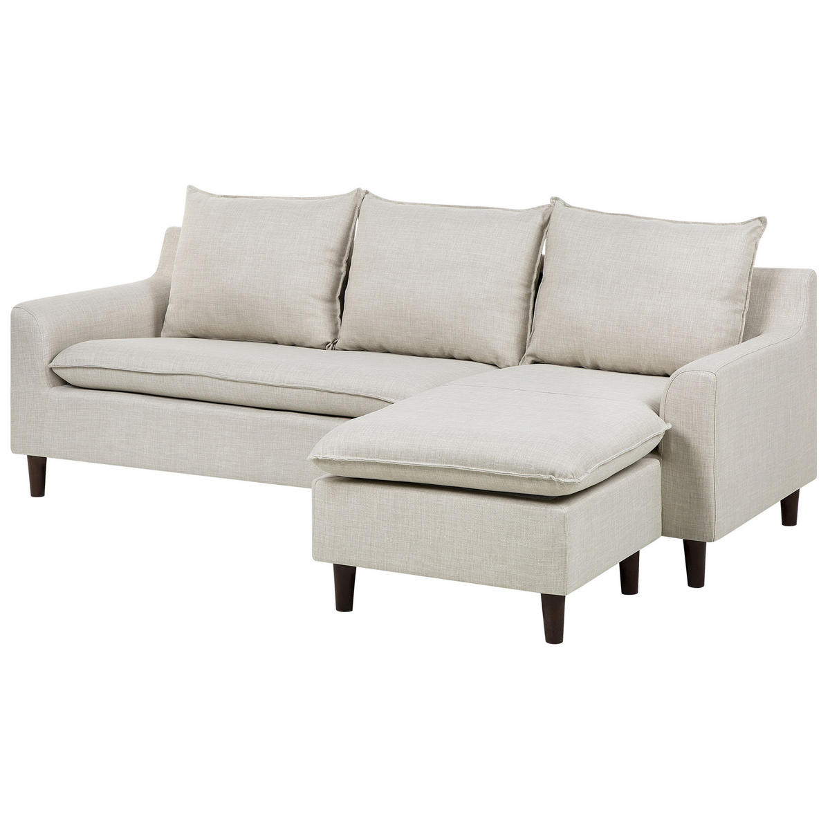 ECKSOFA Polsterbezug Beige Elvenes - Beige, Textil (206/140cm) - Beliani