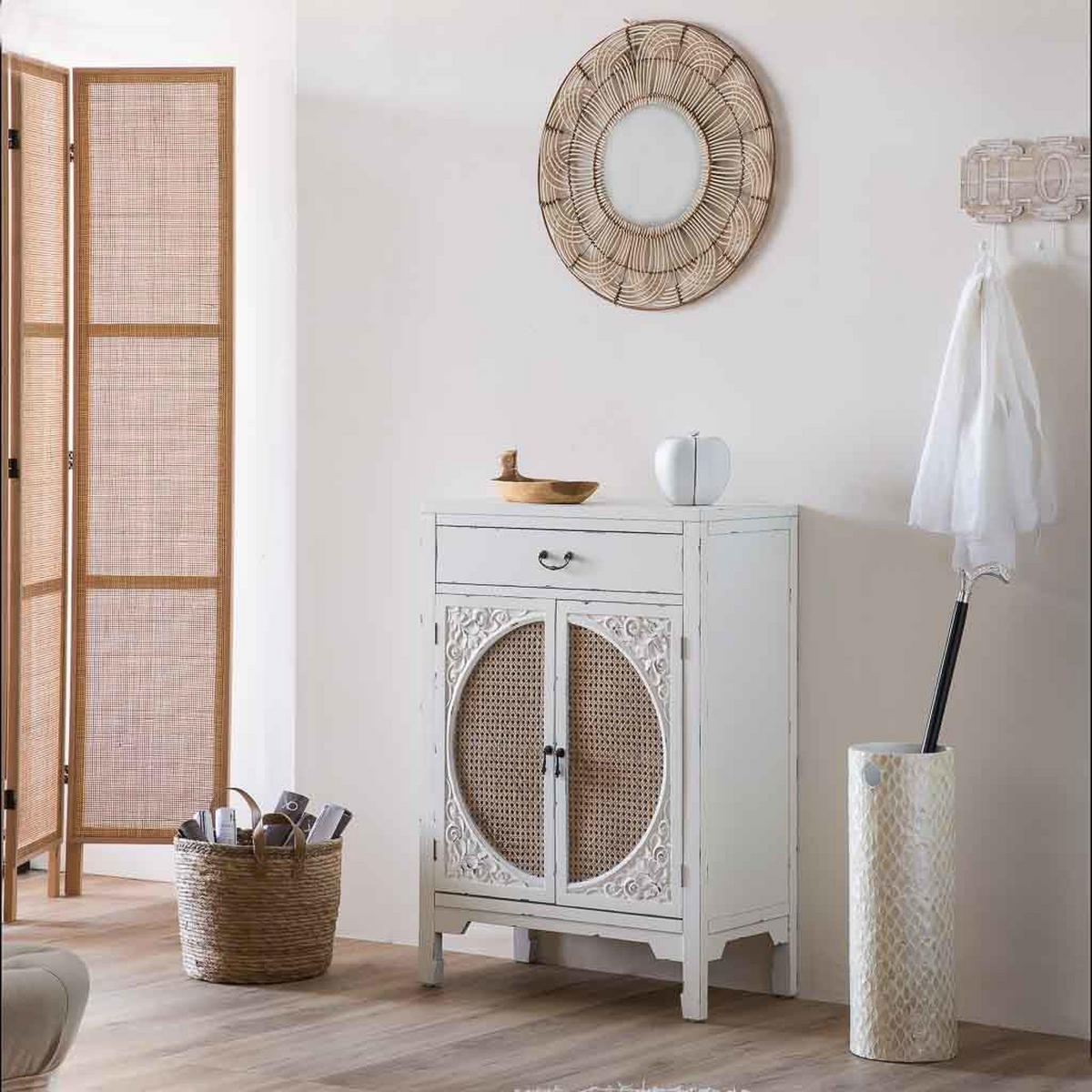 ANRICHTE aus Holz 70x36x100 Cm - Weiß, Holzwerkstoff (36/70/100cm) - Wanderlust