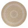 TEPPICH Outdoor Flachgewebe Vintage Polypropylen Balkon Beige Rund 80x80 - Beige, Textil (80/80cm) - KADIMA DESIGN