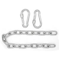 BEFESTIGUNGSSET für Hängesessel Kette + 2 Karabiner 66cm - Grau, Metall (1.9/3.7/50cm) - Amanka