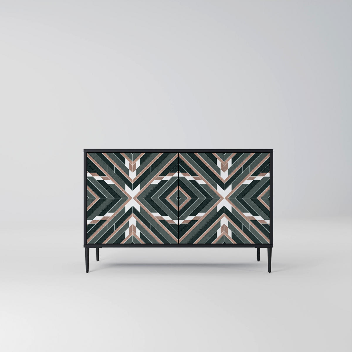 SIDEBOARD DIMENSION DELIGHTS, Eicheneffekt, 111x42x77,5 cm, 2 Türen - Eichefarben/Buchefarben, Holzwerkstoff/Buchenholz (111/77.5/42cm) - SpaceRebels