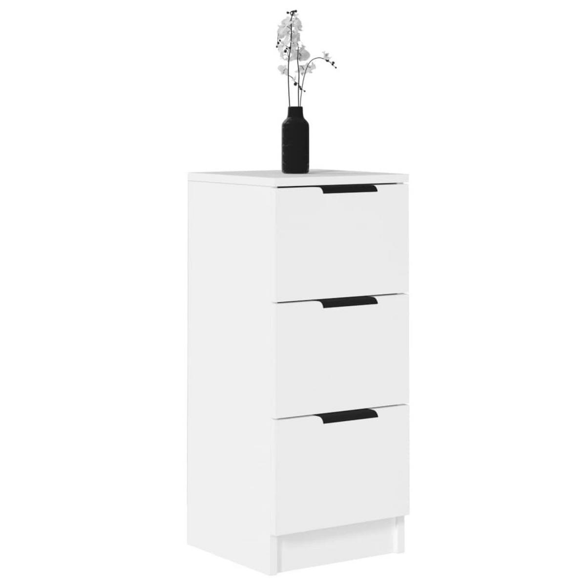 SIDEBOARD Weiß 30x30x70 cm Holzwerkstoff - Weiß, Holzwerkstoff (30/70/30cm) - furnicato