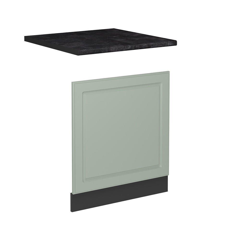 PREDNÝ PANEL R-Line, Mint vidiecky dom/antracitová, 60 cm antrasiitti työtaso - zelená/antracitová, kompozitné drevo (60/67.4/60cm) - Vicco