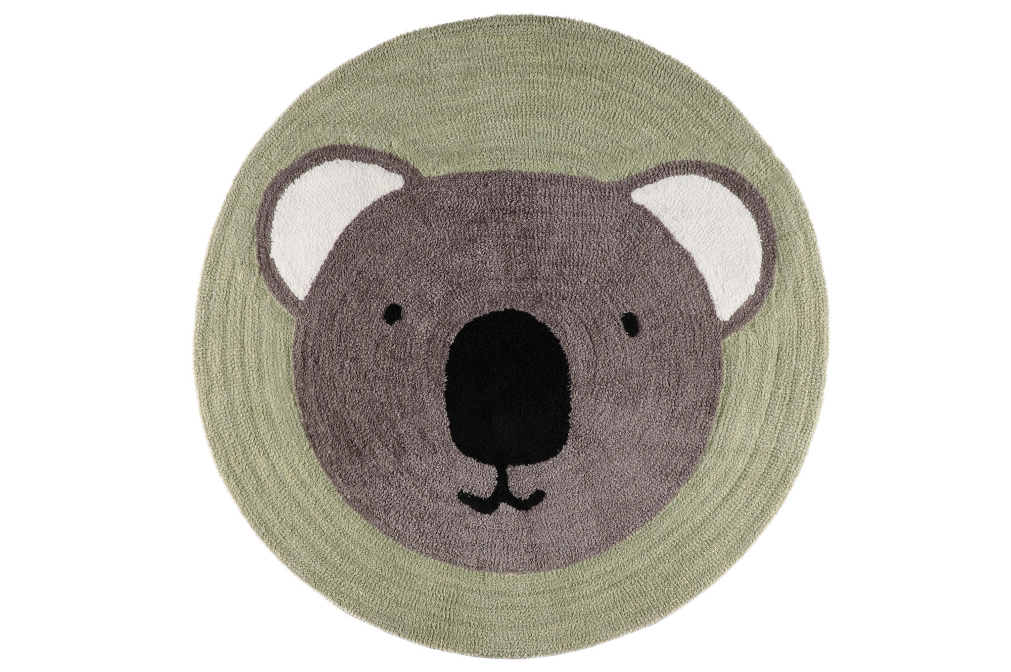 KINDERZIMMERTEPPICH Koala Ø 100 cm - Grün, Textil (100/100cm)