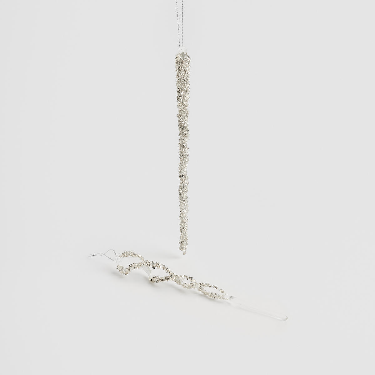 WANDDEKORATION Buse, Silber, 25 cm, Dekorative Weihnachtsdeko - Silberfarben, Glas (1/25/1cm) - home&you