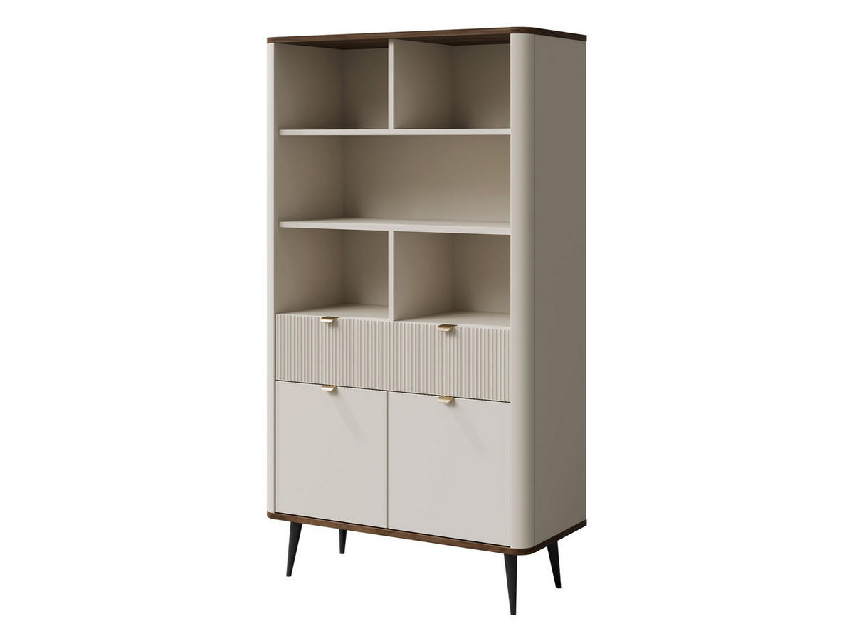 REGAL Marly 1S2D RE05 - Kaschmir/Goldfarben, Holzwerkstoff/Metall (90/163/40cm) - MIRJAN24