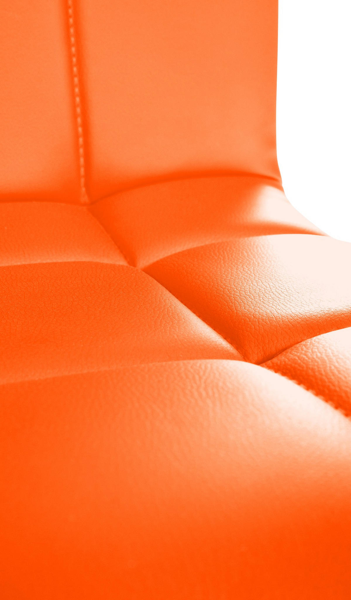 DREHSTUHL Lederlook orange - Chromfarben/Orange, Textil/Metall (44/74/49cm) - CLP