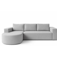 ECKSOFA Grau Vello Mit Schlaffunktion Links Boucle CatchMe - Grau, Textil (270/165cm) - Sepro Meble