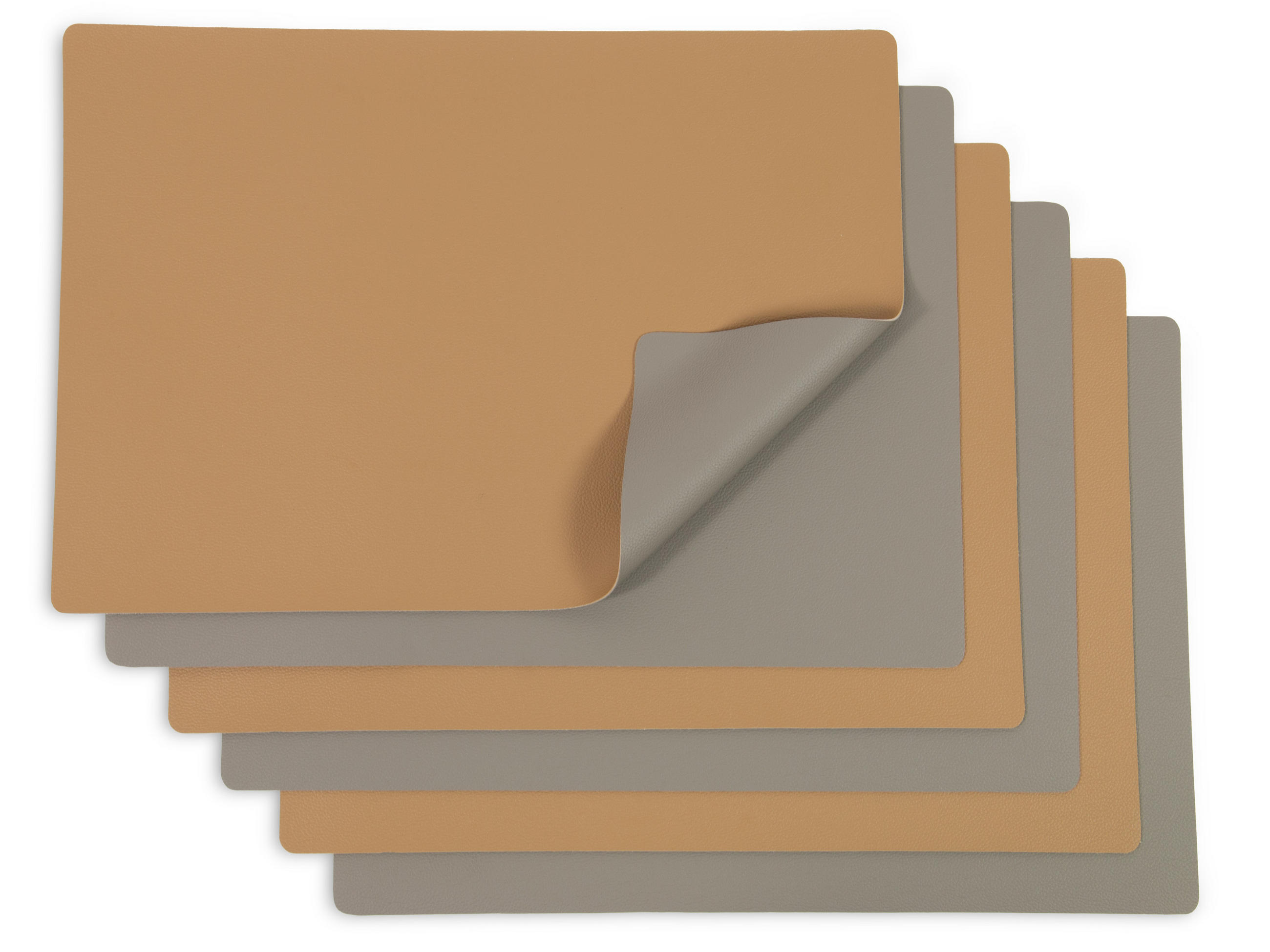 TISCHSET, 6er-Set, 30x42 cm, wasserdicht, aus PVC und Polyester, Beige - Beige, Textil (42/30/1cm) - Zollner