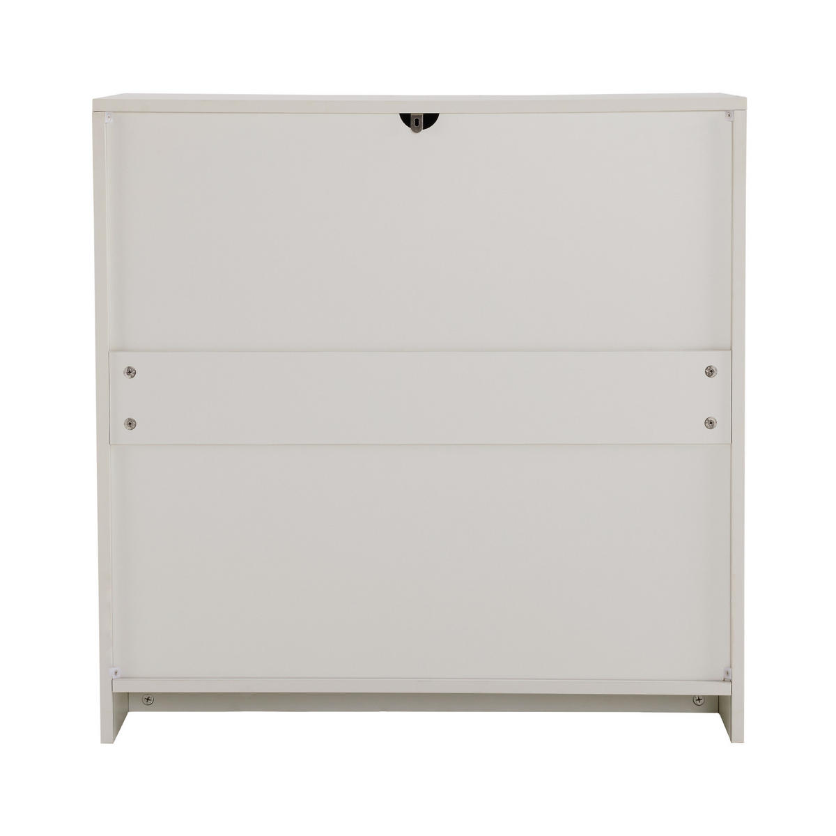 SIDEBOARD DE-37862 mit 2 Türen und Bogenmuster Creme-Weiß - Weiß, Holzwerkstoff (80/80/40cm) - ComfortXL