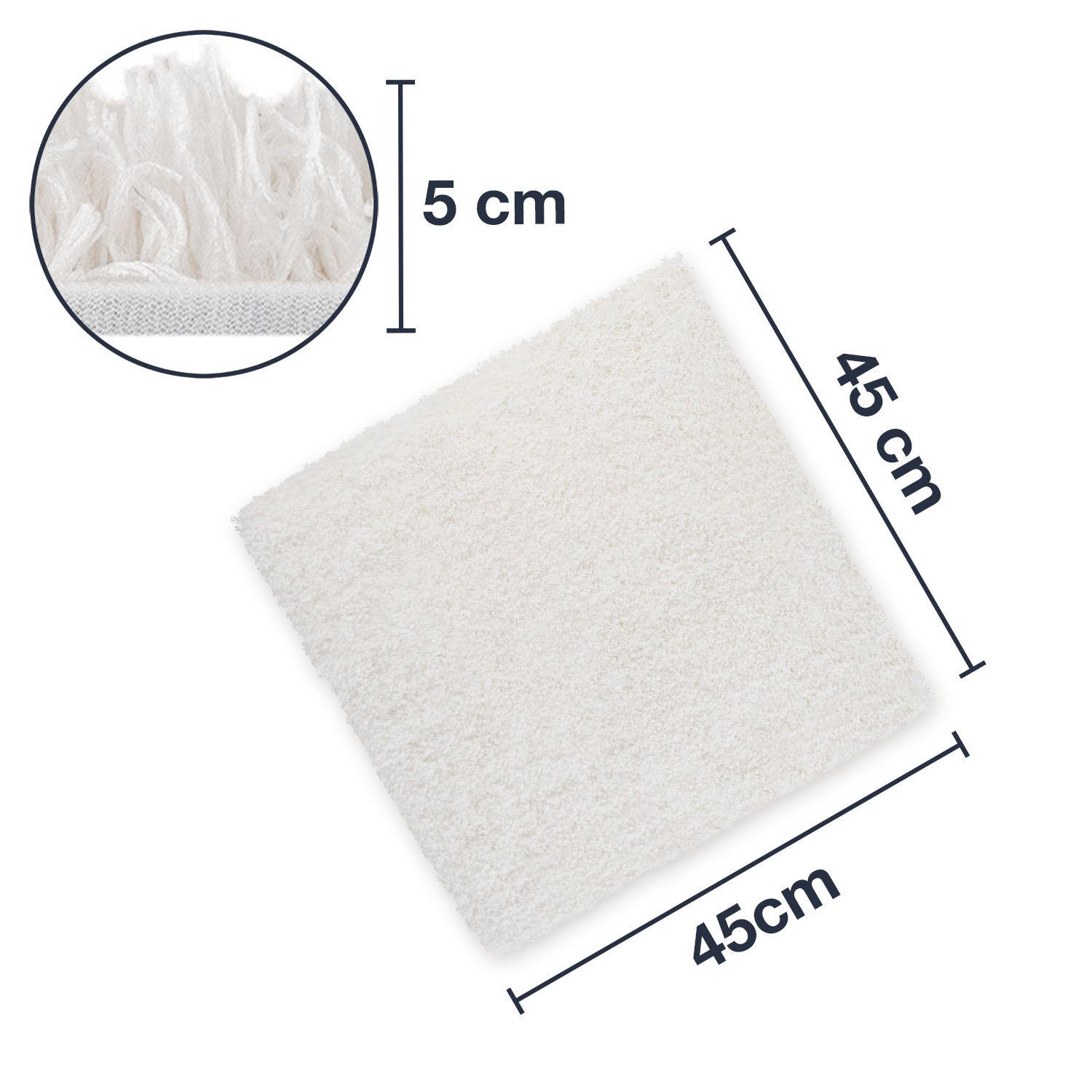 BADTEPPICH VIENNA - Weiß, Textil (45/45cm) - WohnDirect